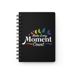 Make Every Moment Count Rainbow Butterflies Spiral Journal