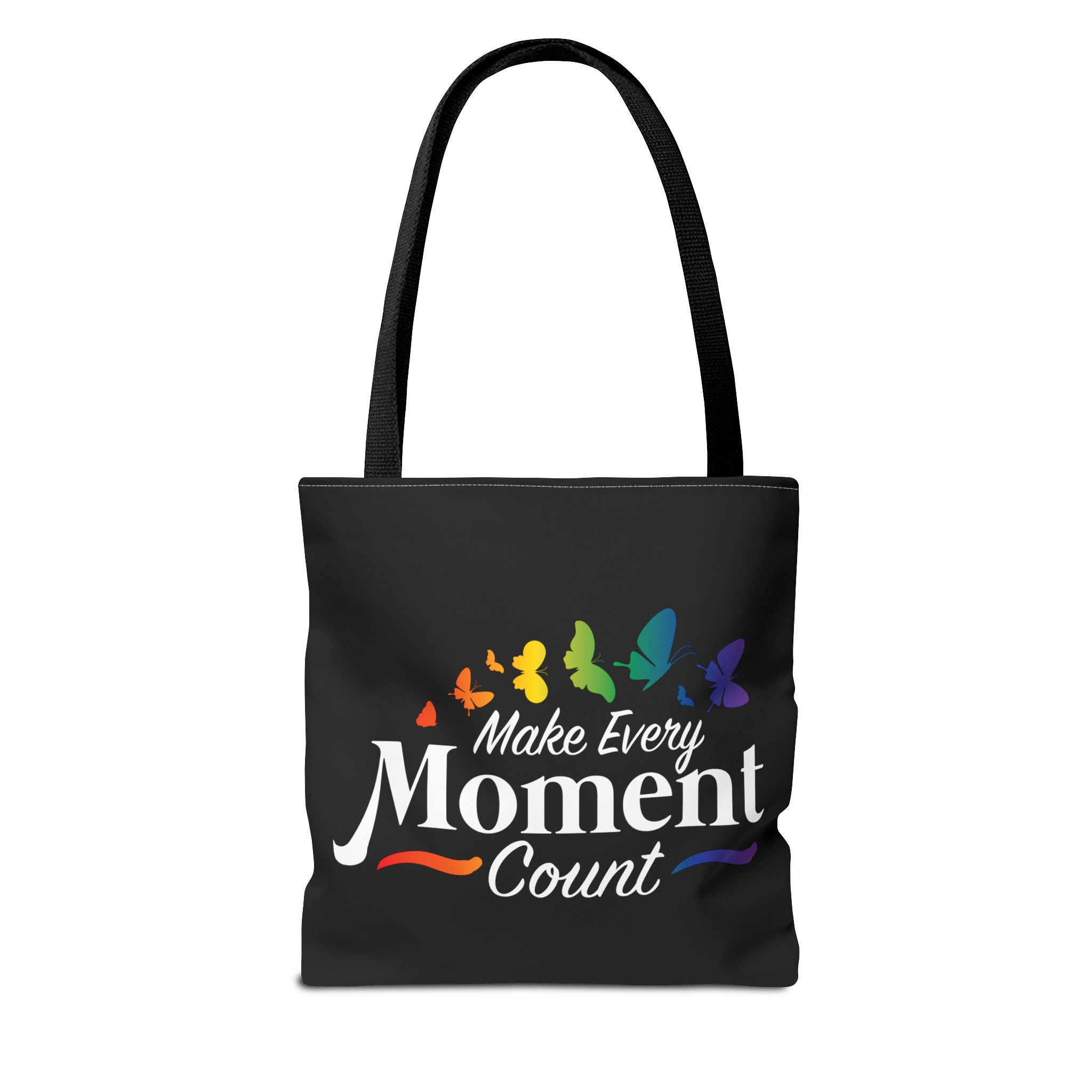 Make Every Moment Count Rainbow Butterflies Tote Bag - Image 2