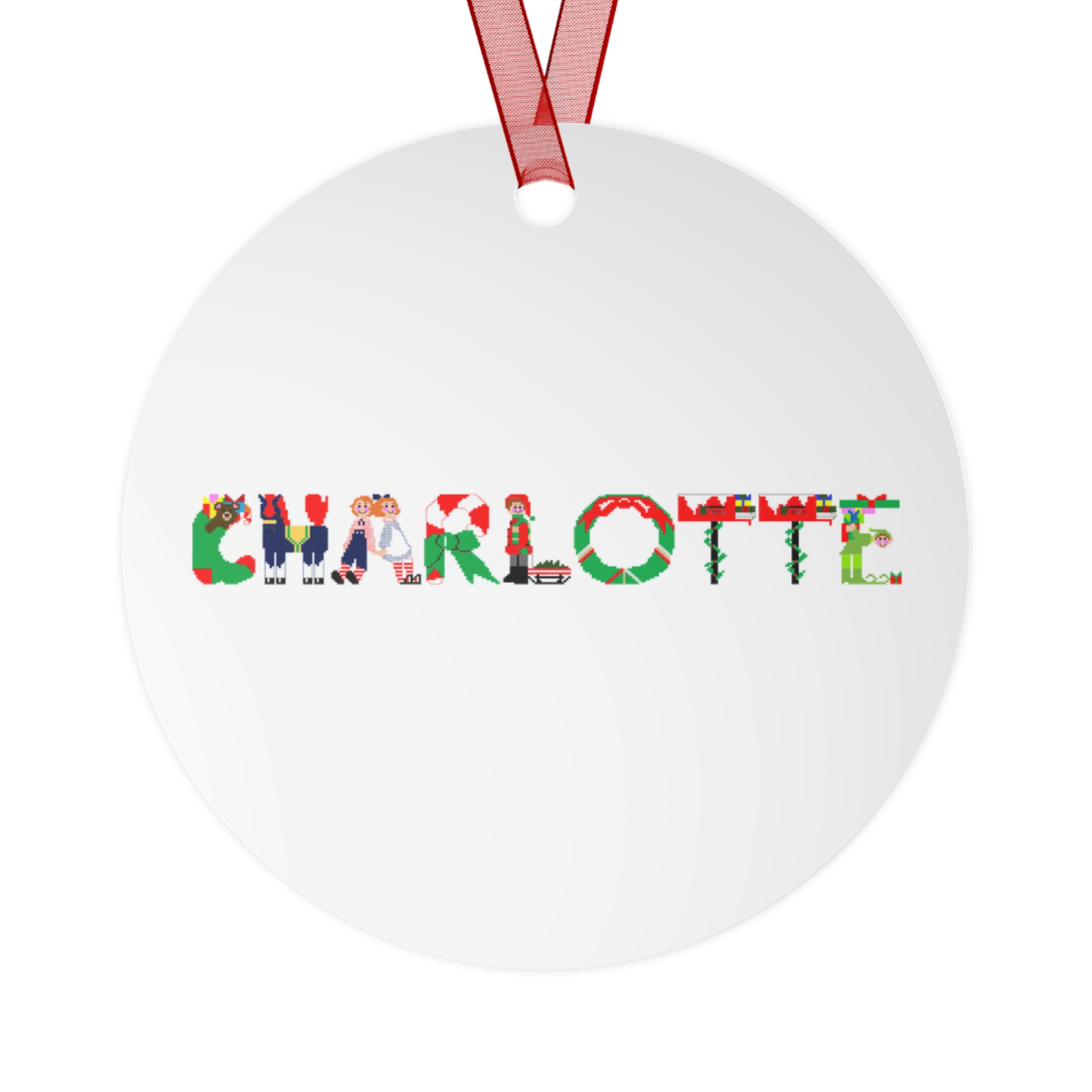 Charlotte Double-Sided Metal Ornaments
