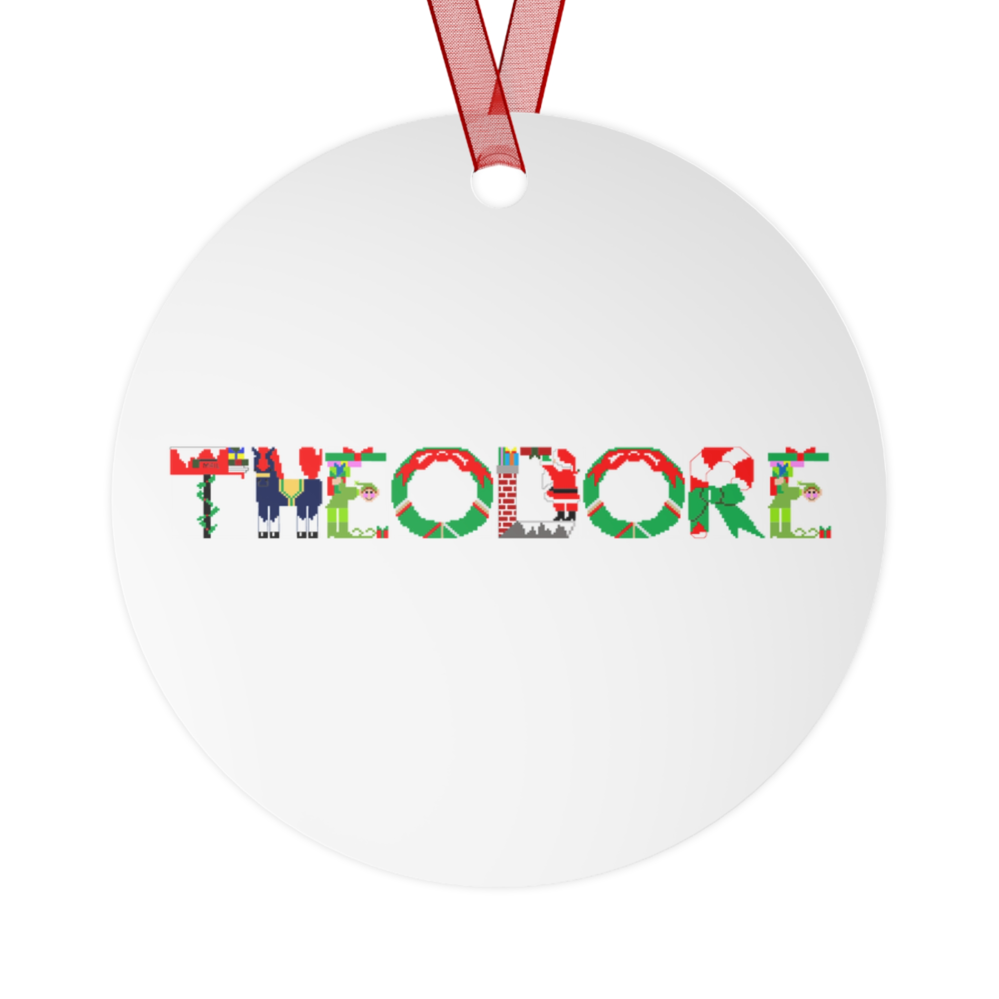 Theodore Double-Sided Metal Ornaments