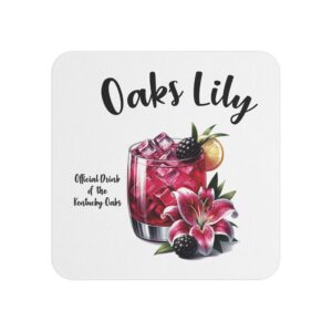 Oaks Lily Coasters — Kentucky Oaks Cocktail Drink Coaster (50–100 pcs)