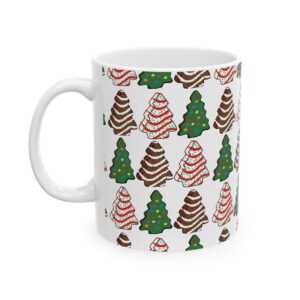 Christmas Tree Cake Ceramic Mug — 11oz & 15oz Holiday Coffee Cup