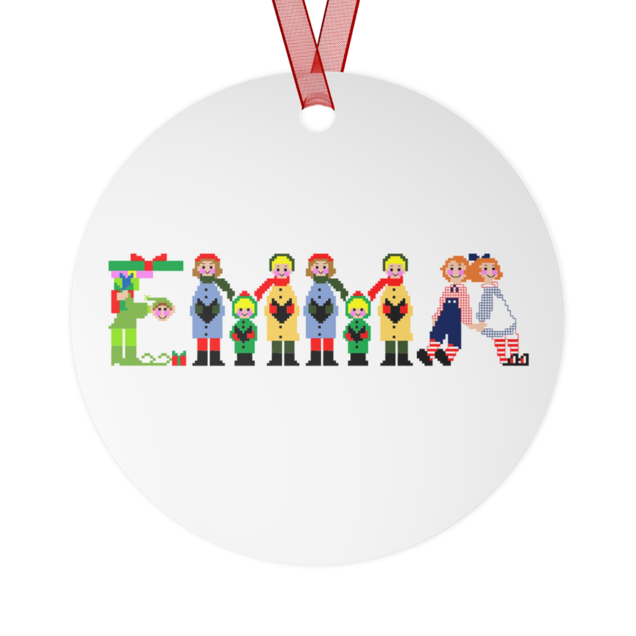 Emma Double-Sided Metal Ornaments