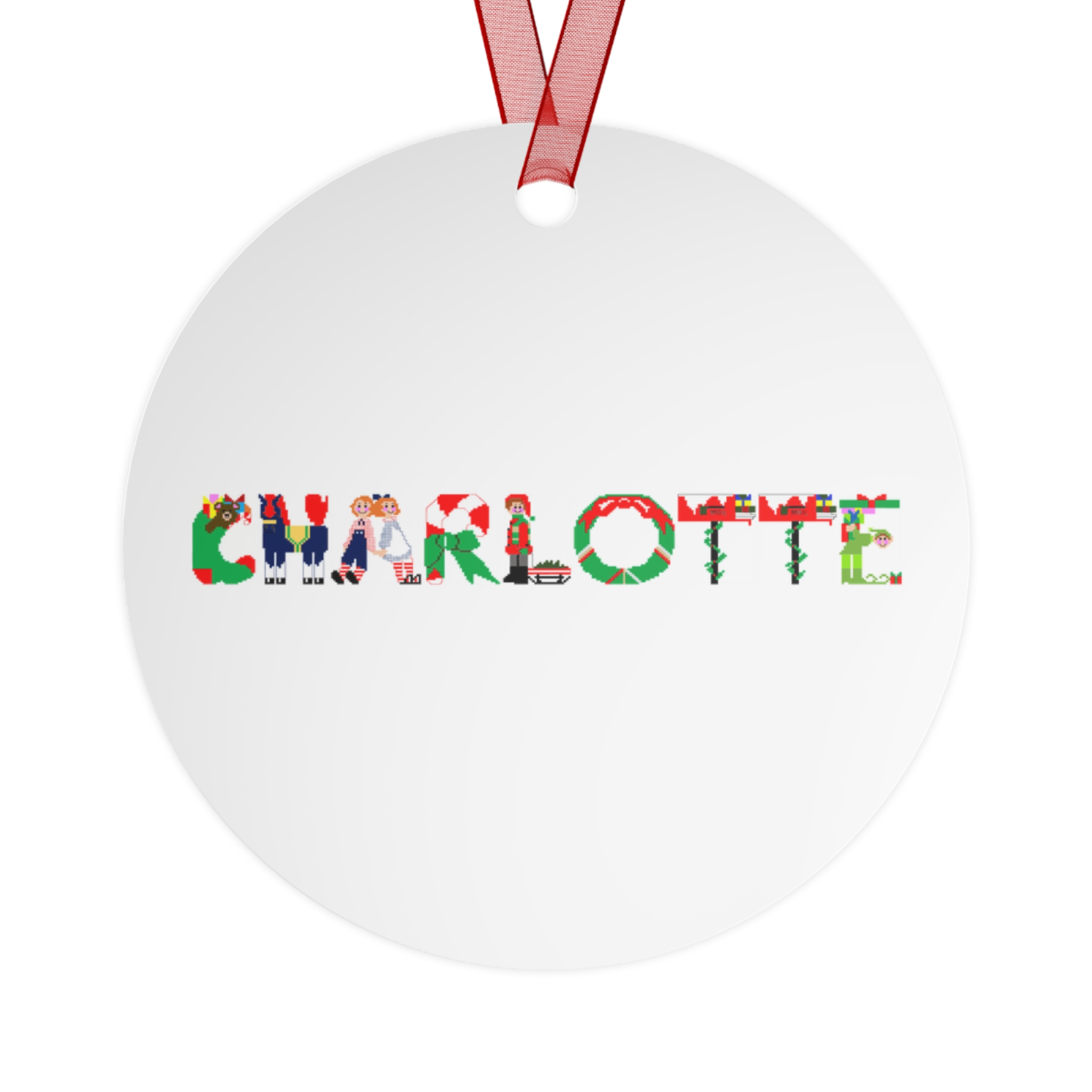 Charlotte Double-Sided Metal Ornaments - Image 2