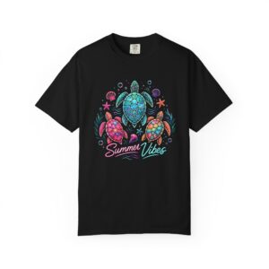'Summer Vibes' Colorful Sea Turtles Graphic