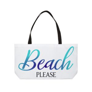 "Beach Please" Beach Tote for Vacation, Pool & Summer Travel