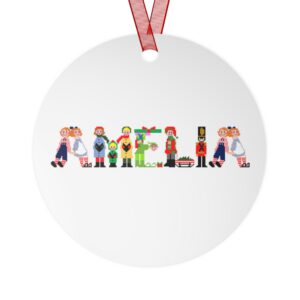 Amelia Personalized Metal Ornament