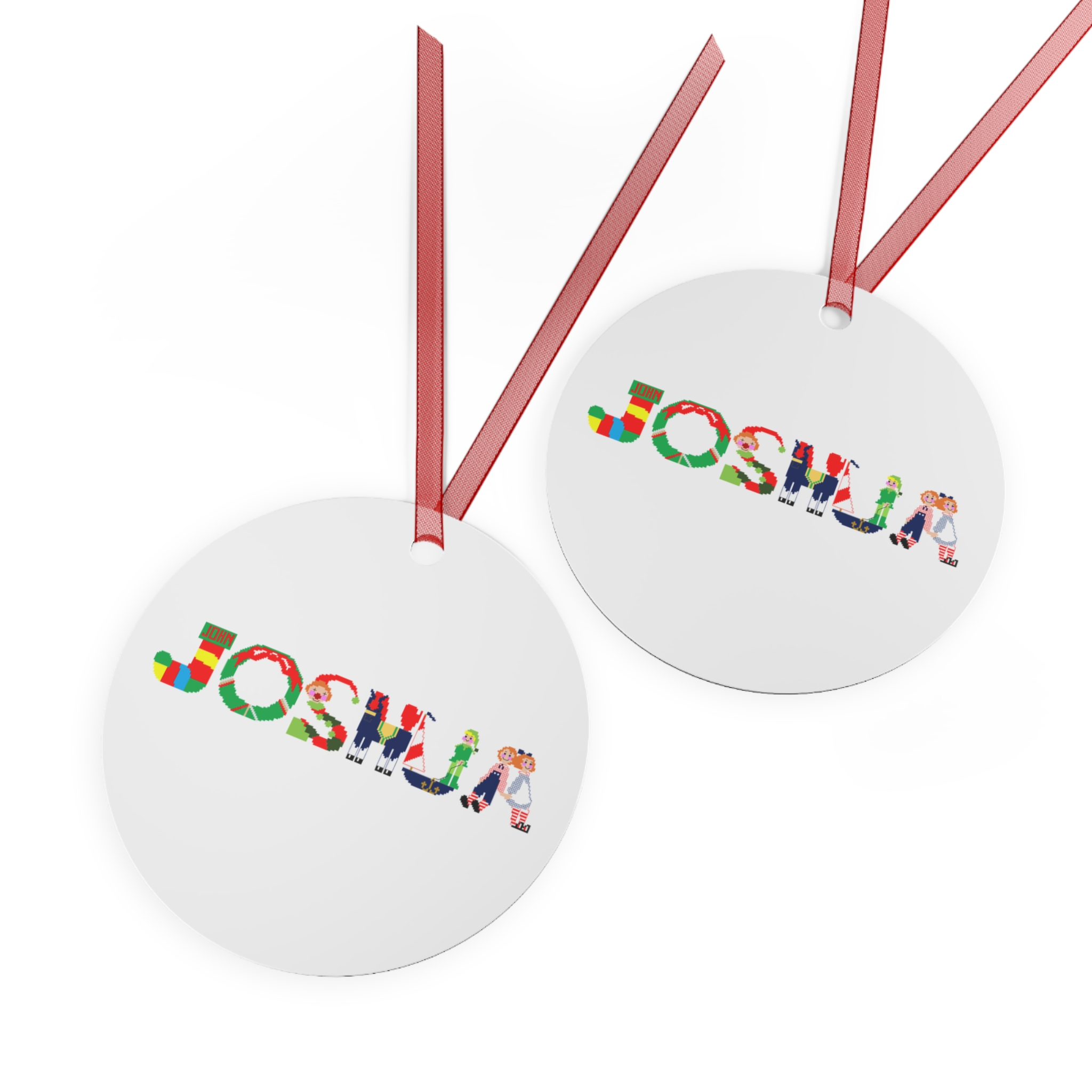 Joshua Personalized Metal Ornament - Image 2