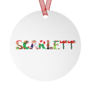 Scarlett Personalized Metal Ornament