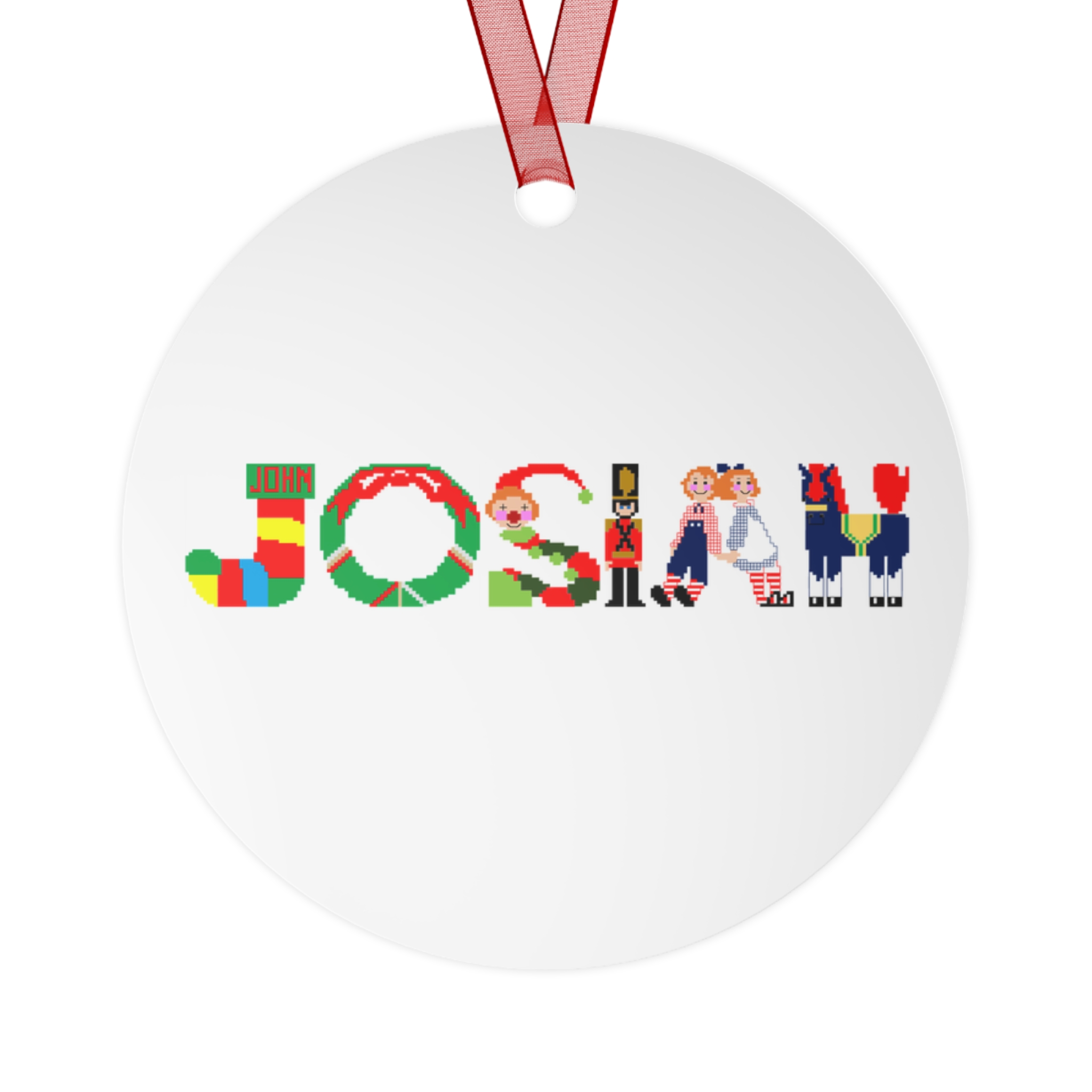 Josiah Personalized Metal Ornament