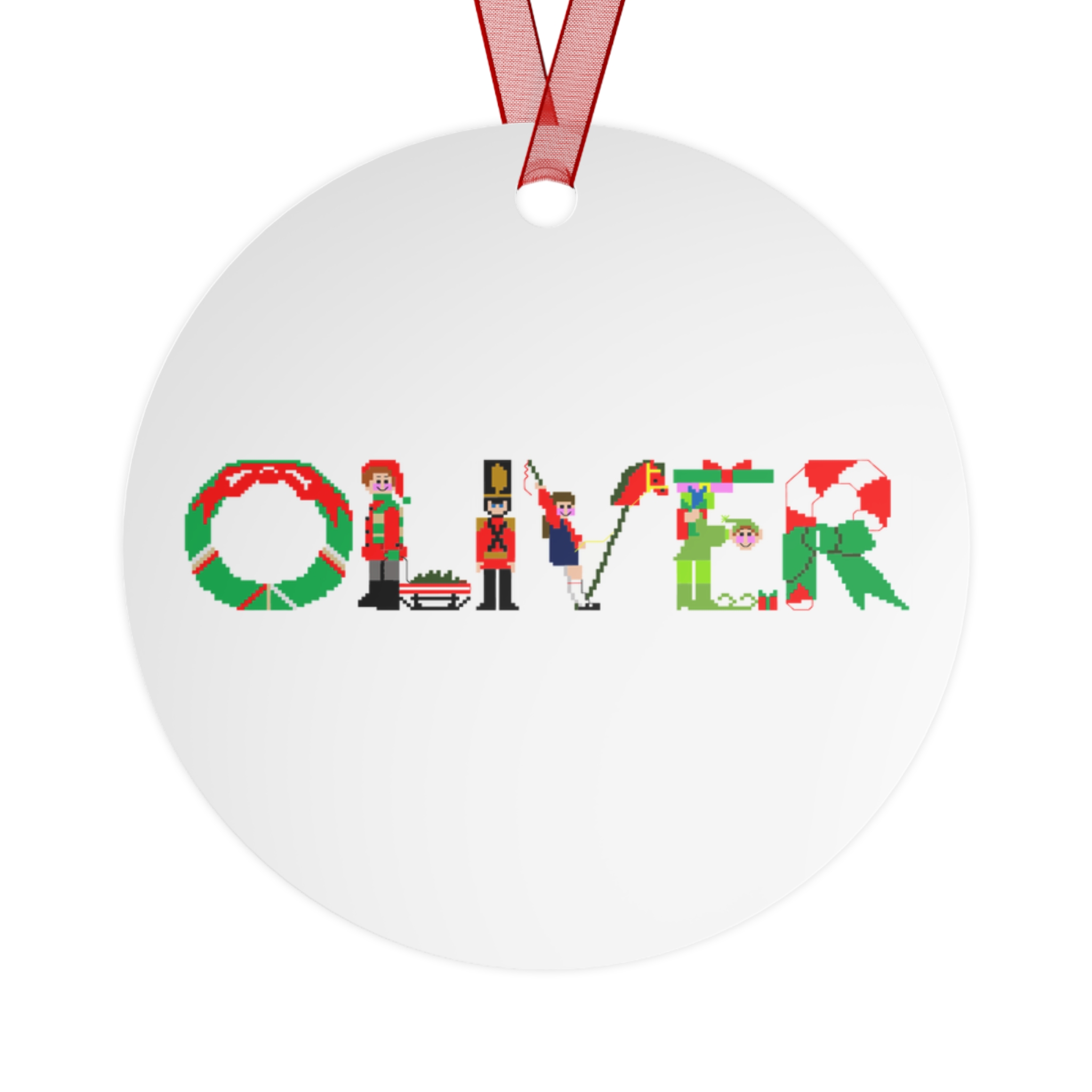 Oliver Personalized Metal Ornament - Image 2