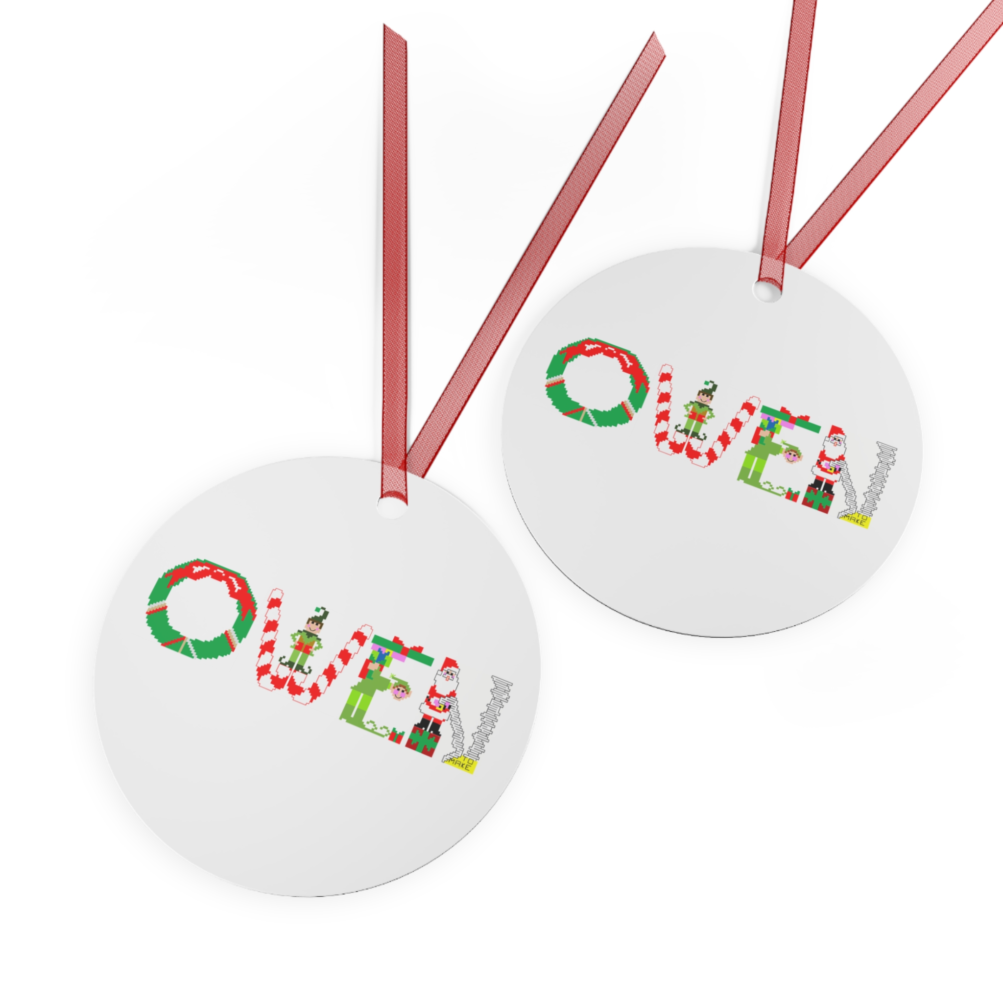 Owen Personalized Metal Ornament - Image 2