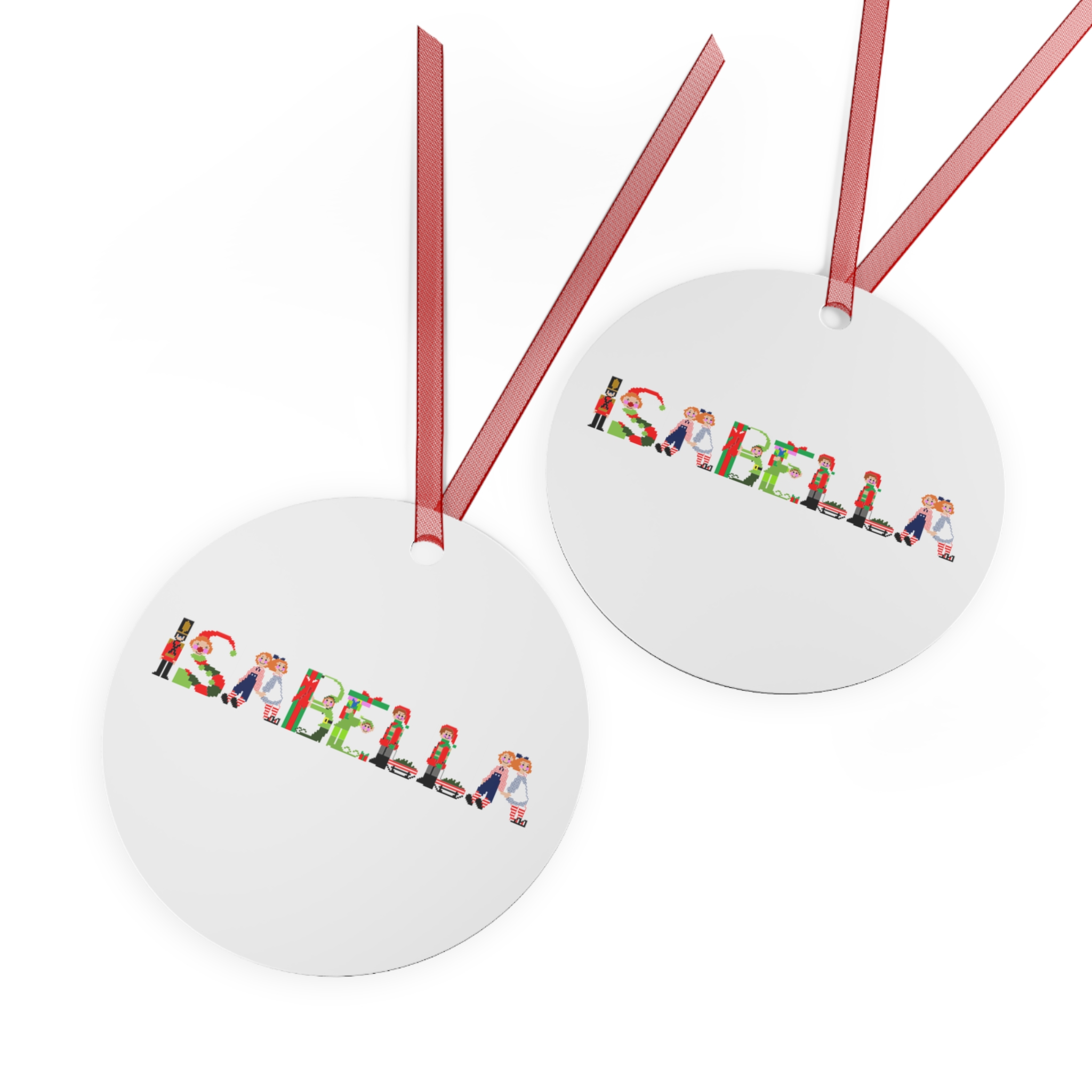 Isabella Personalized Metal Ornament - Image 2