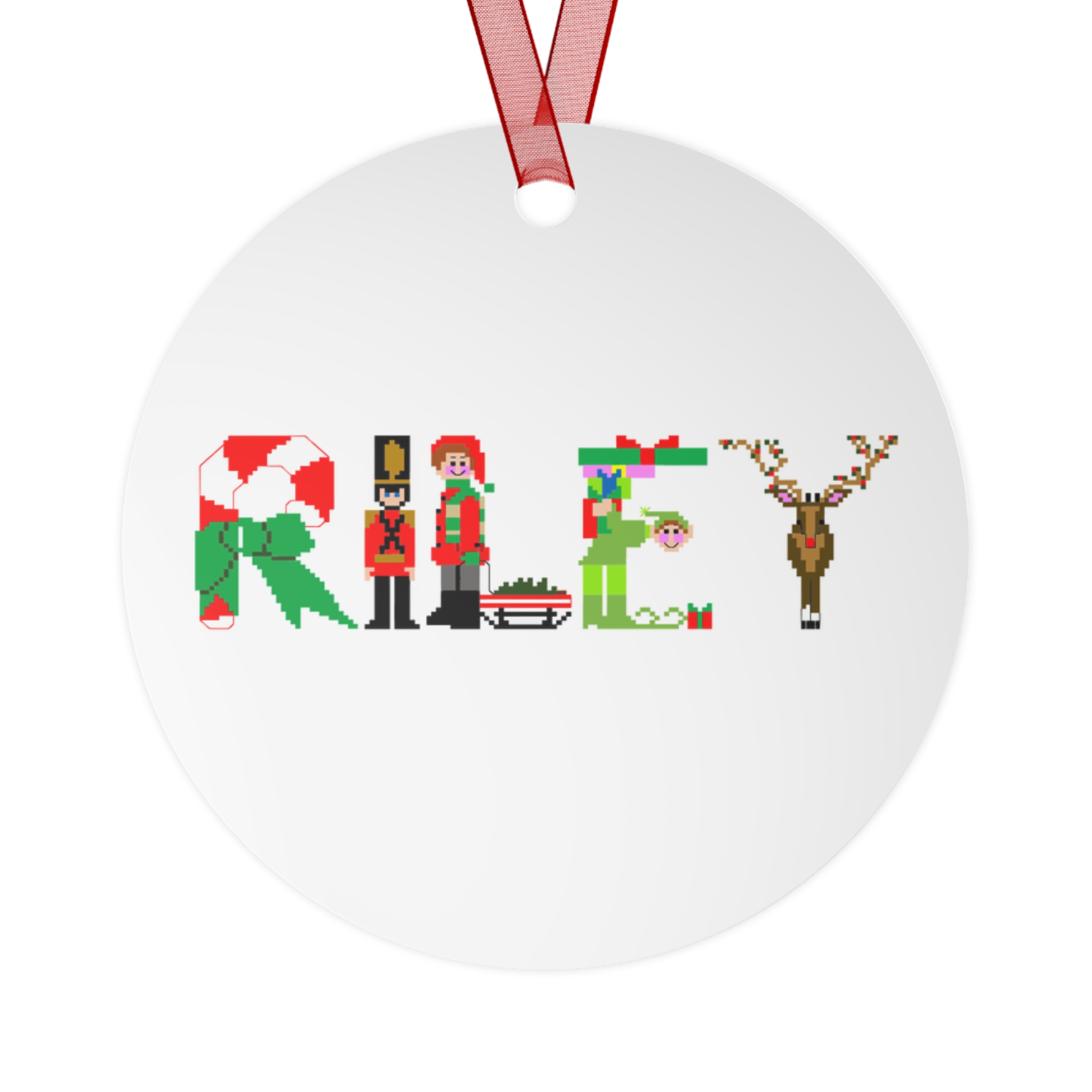 Riley Personalized Metal Ornament