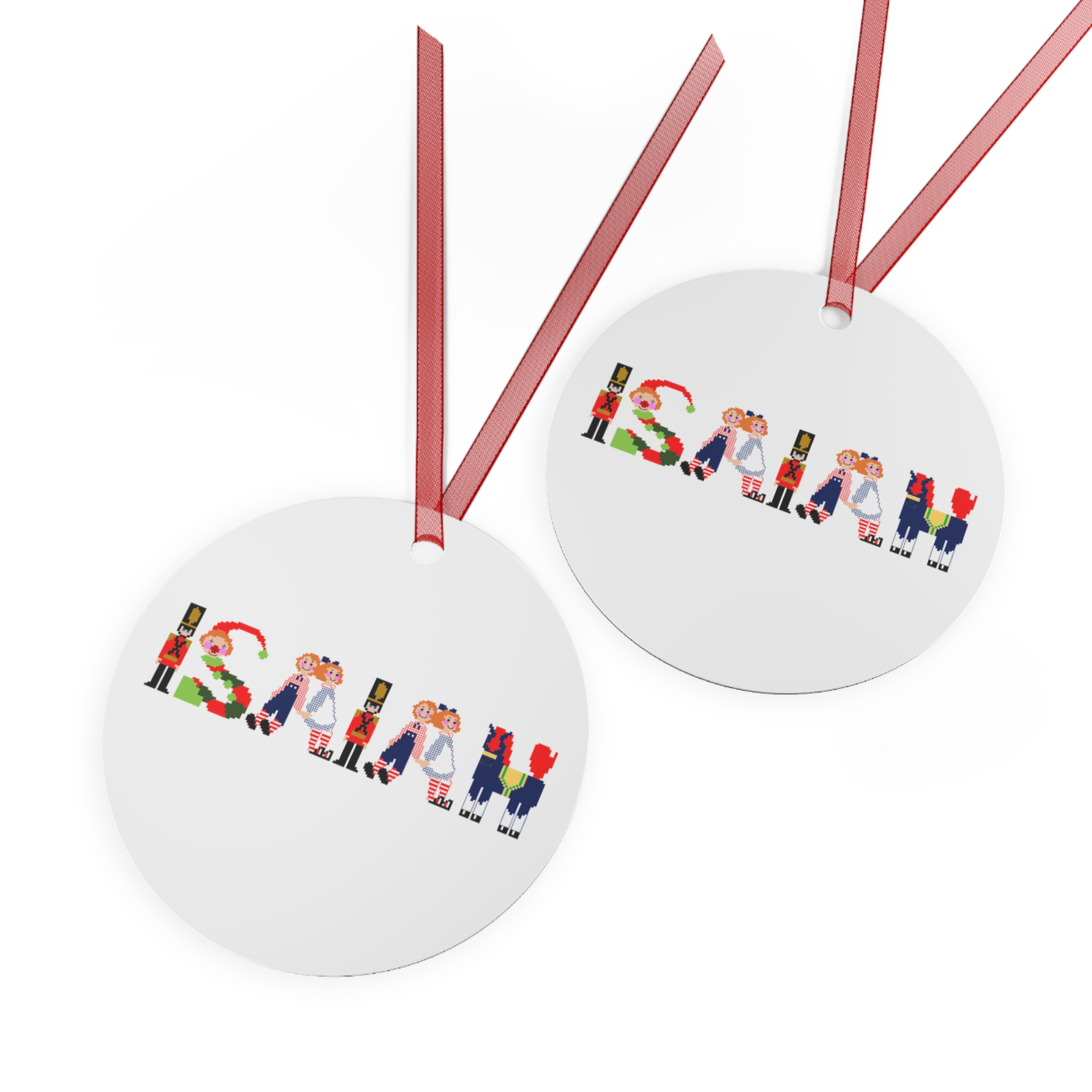 Isaiah Personalized Metal Ornament - Image 2