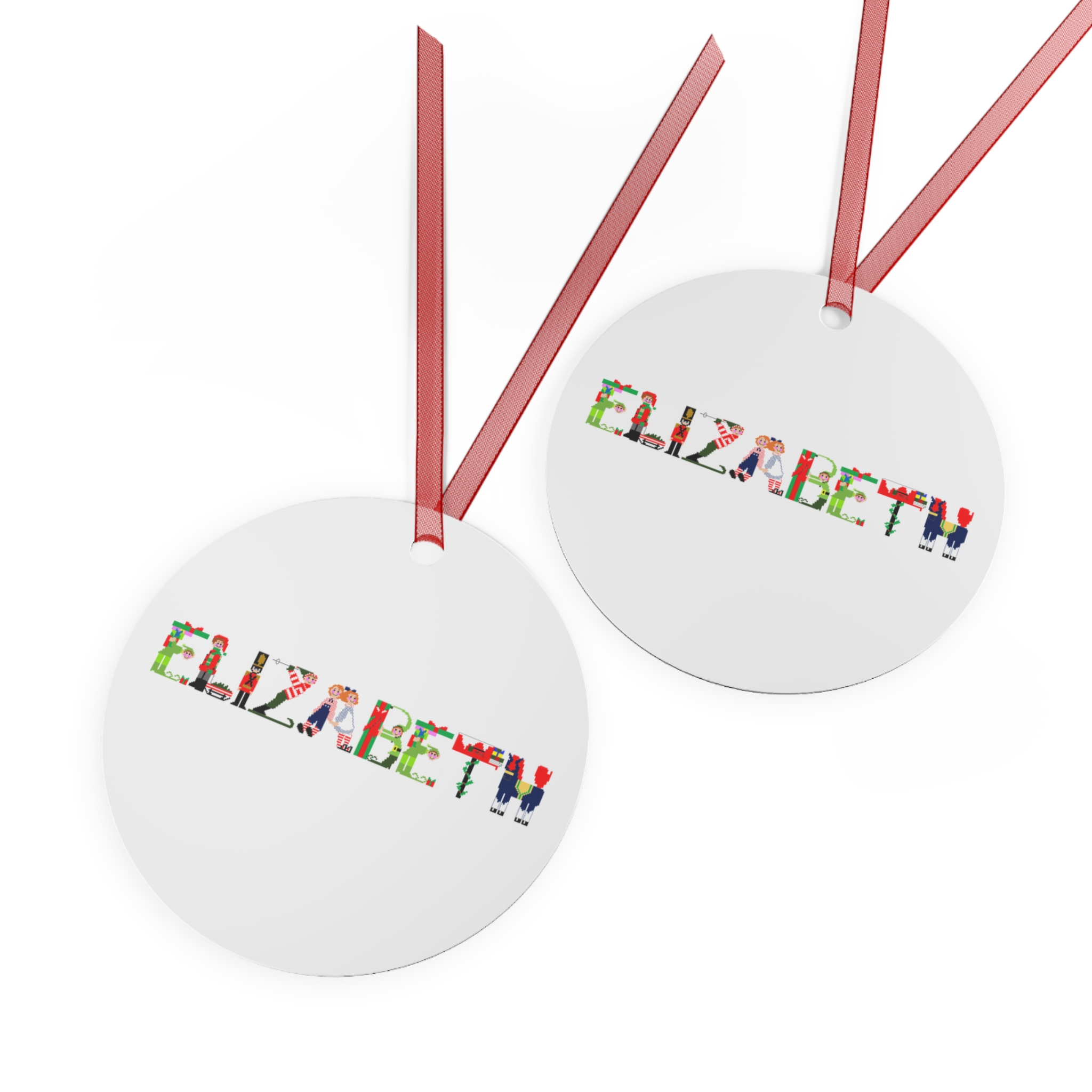 Elizabeth Personalized Metal Ornament - Image 2