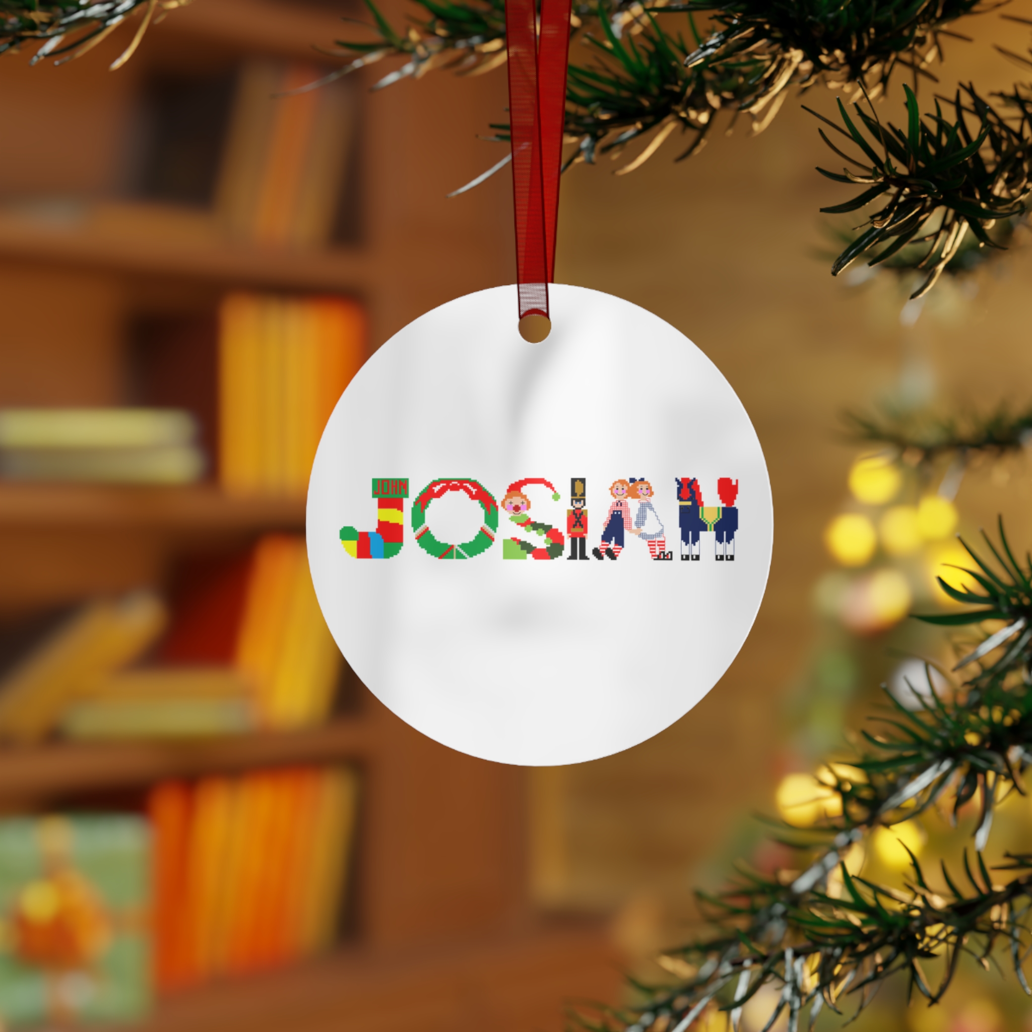 Josiah Personalized Metal Ornament - Image 3