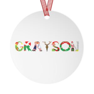 Grayson Personalized Metal Ornament