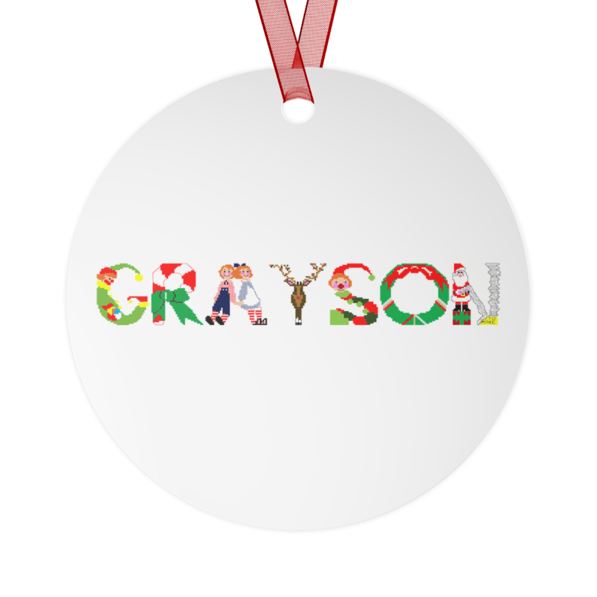 Grayson Personalized Metal Ornament