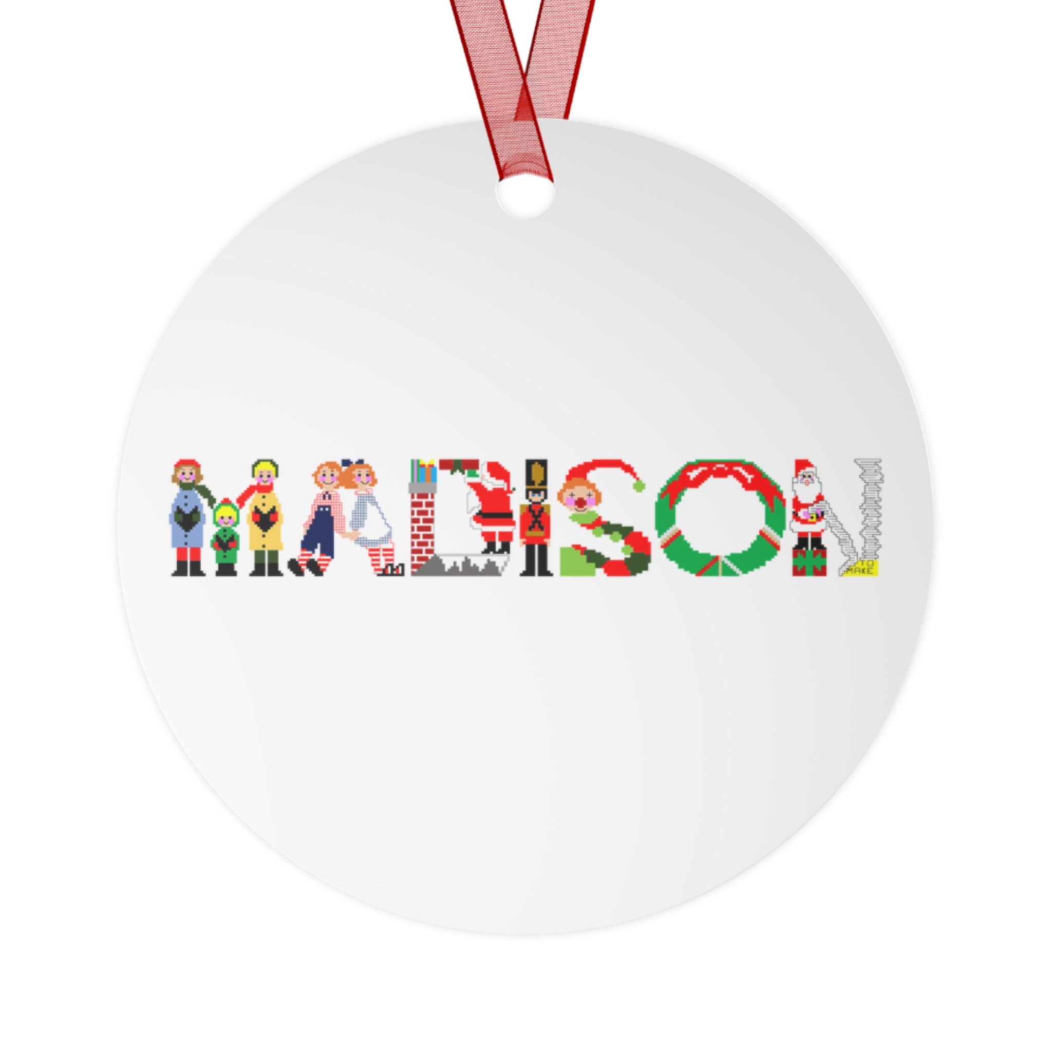 Madison Personalized Metal Ornament