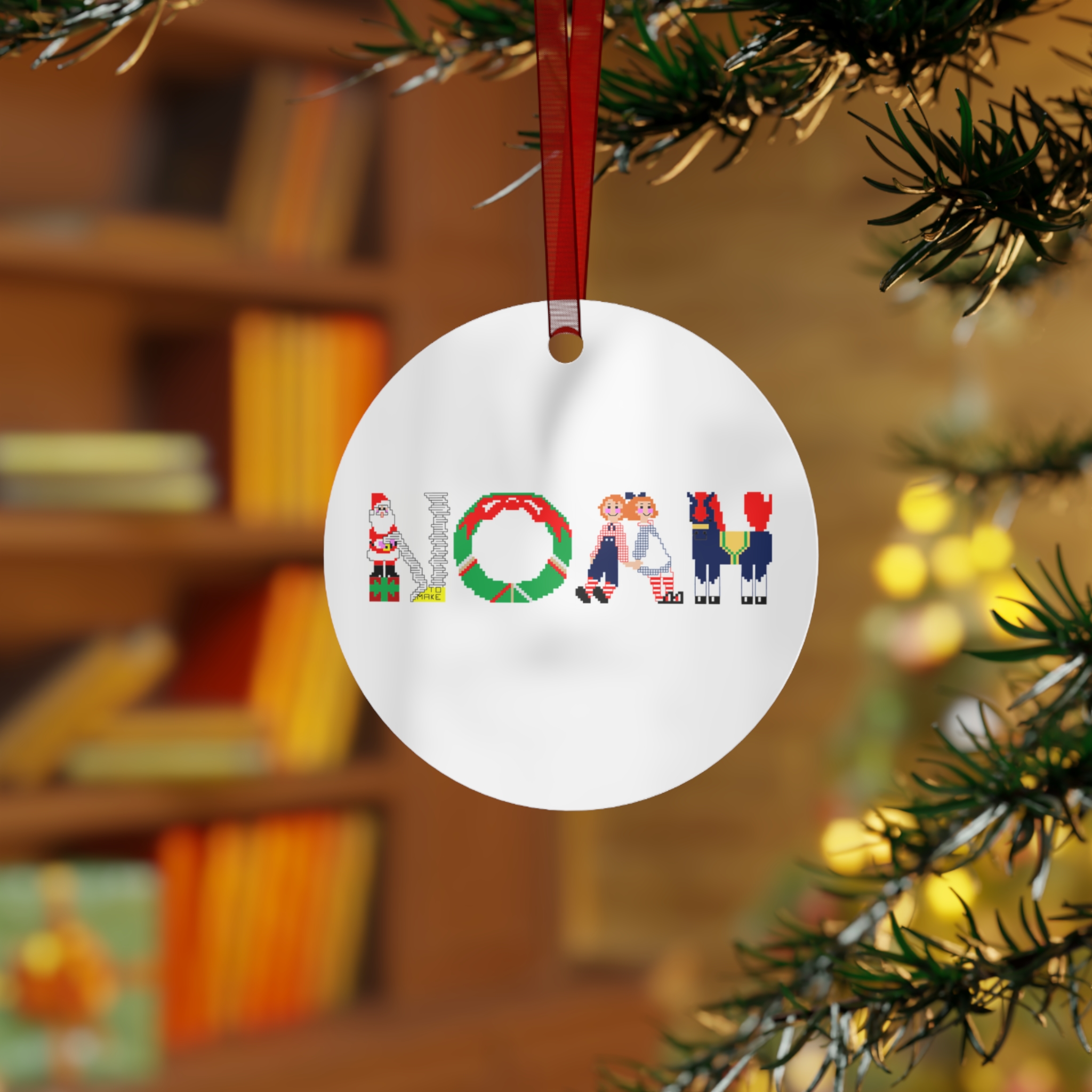 Noah Personalized Metal Ornament - Image 4