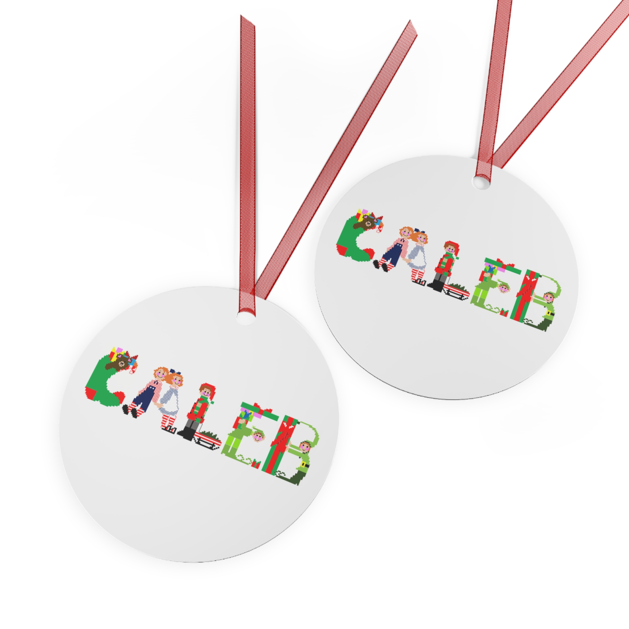 Caleb Personalized Metal Ornament - Image 2