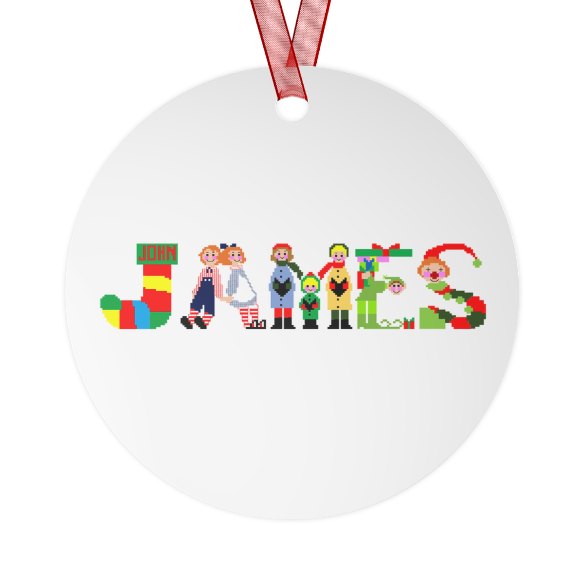 James Personalized Metal Ornament