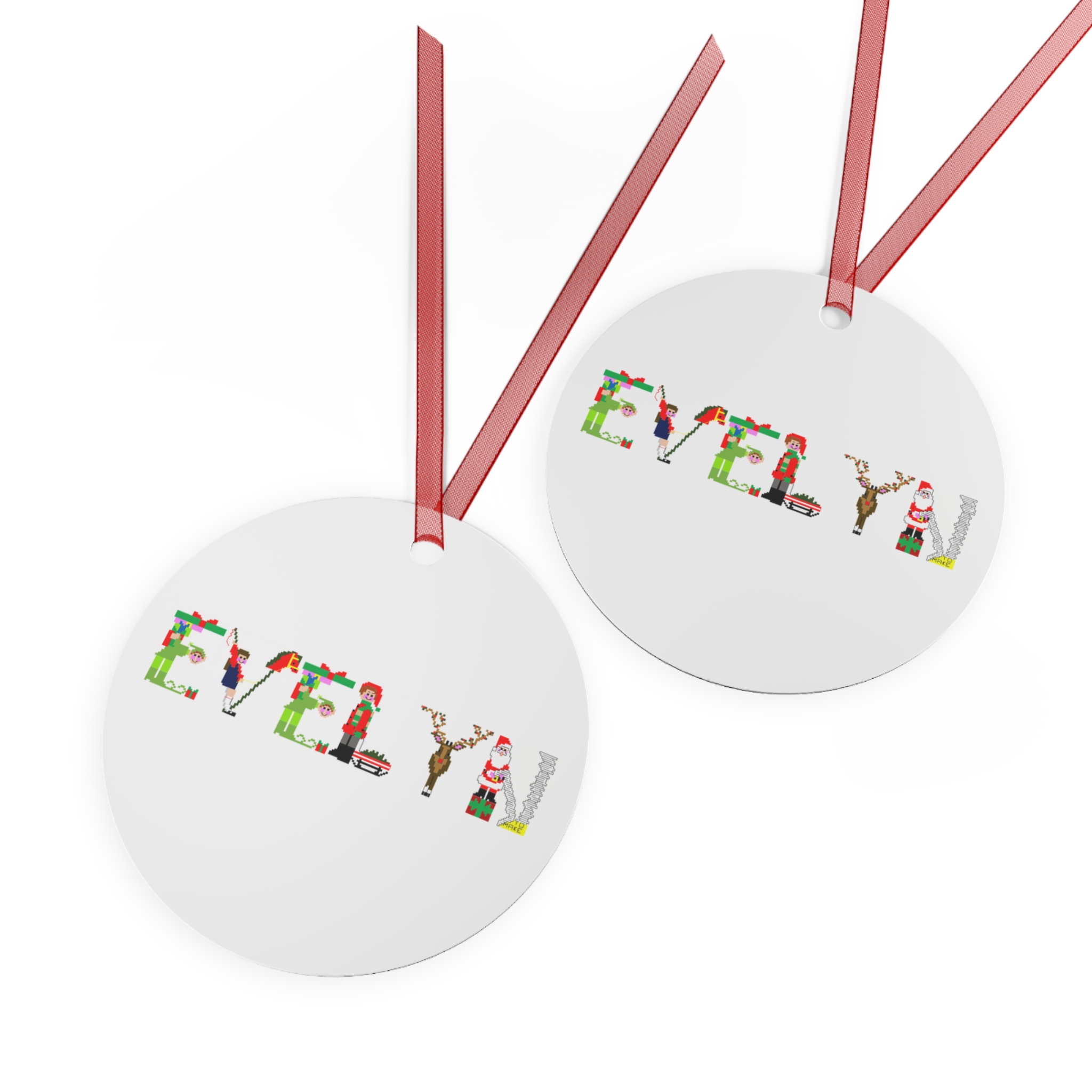 Evelyn Personalized Metal Ornament - Image 2