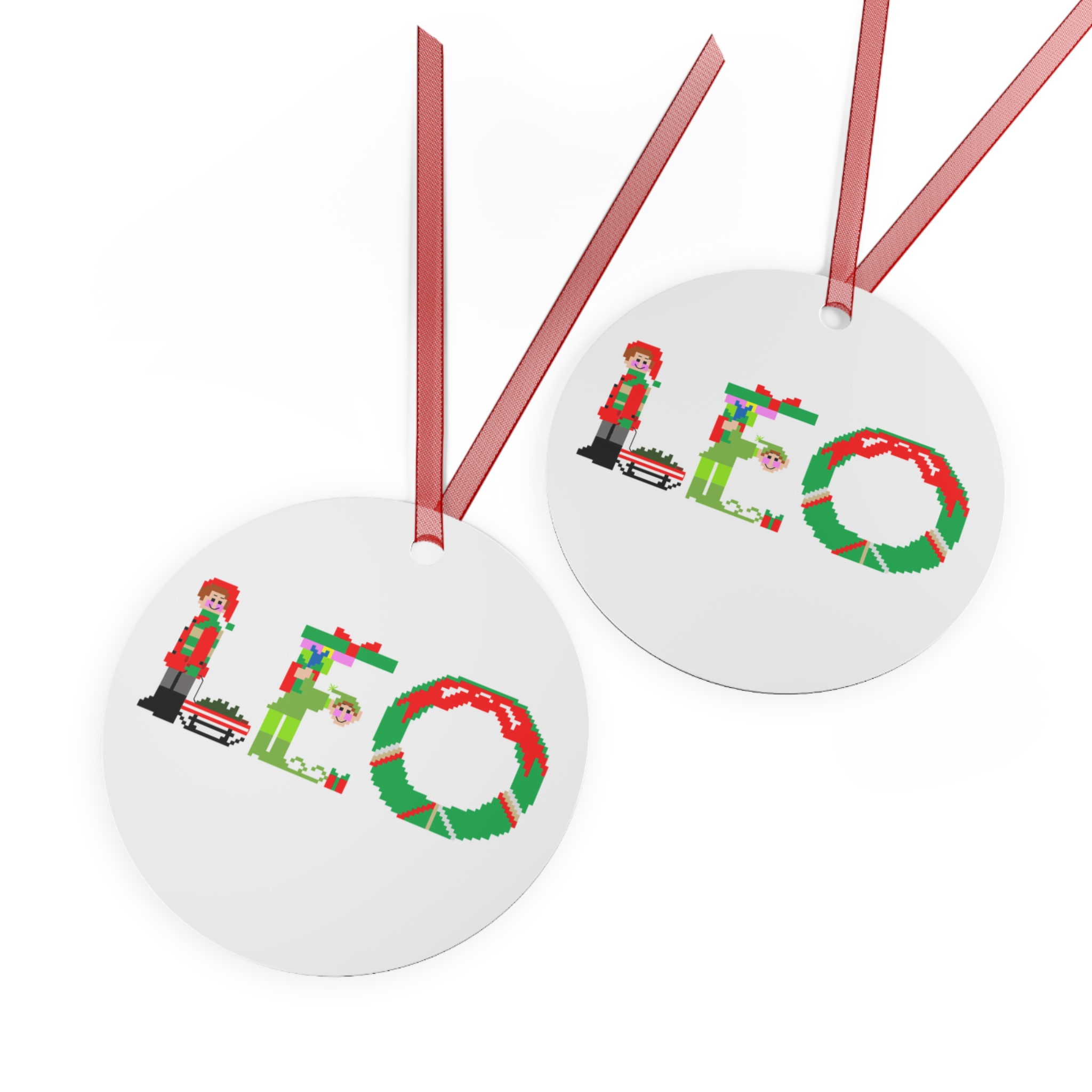 Leo Personalized Metal Ornament - Image 2