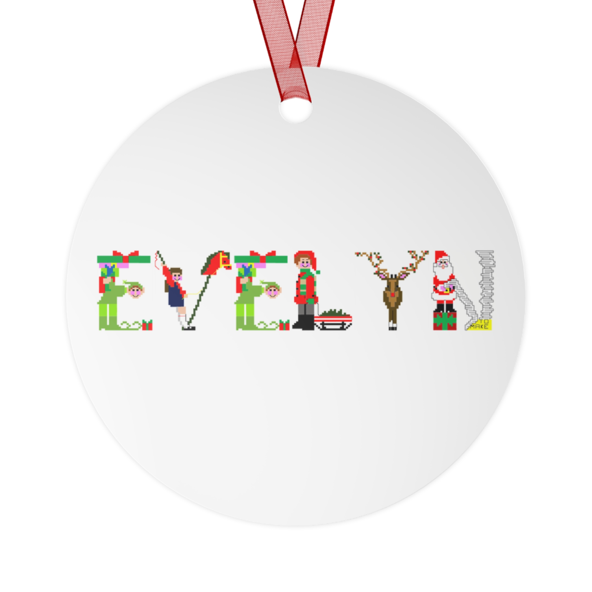 Evelyn Personalized Metal Ornament
