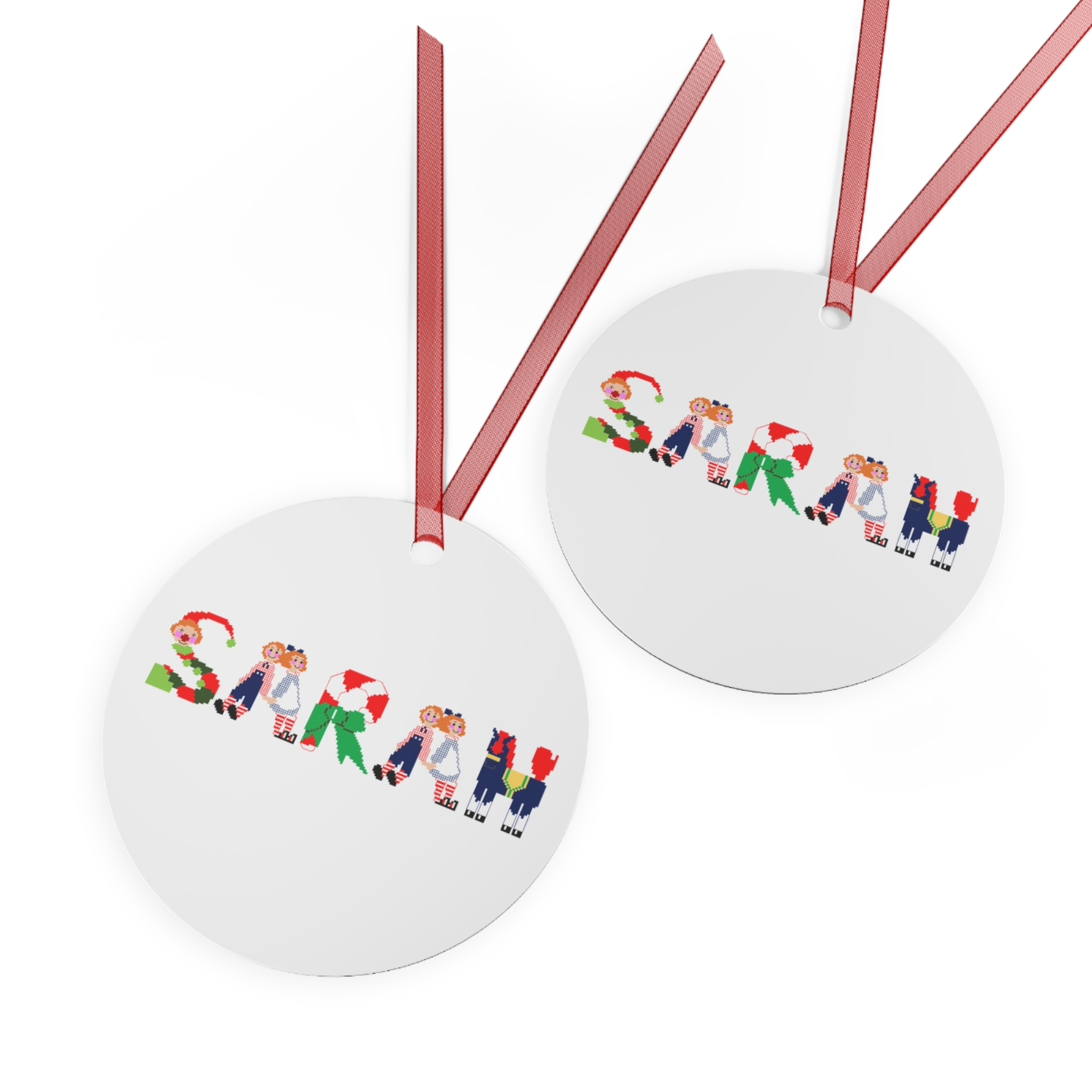 Sarah Personalized Metal Ornament - Image 2