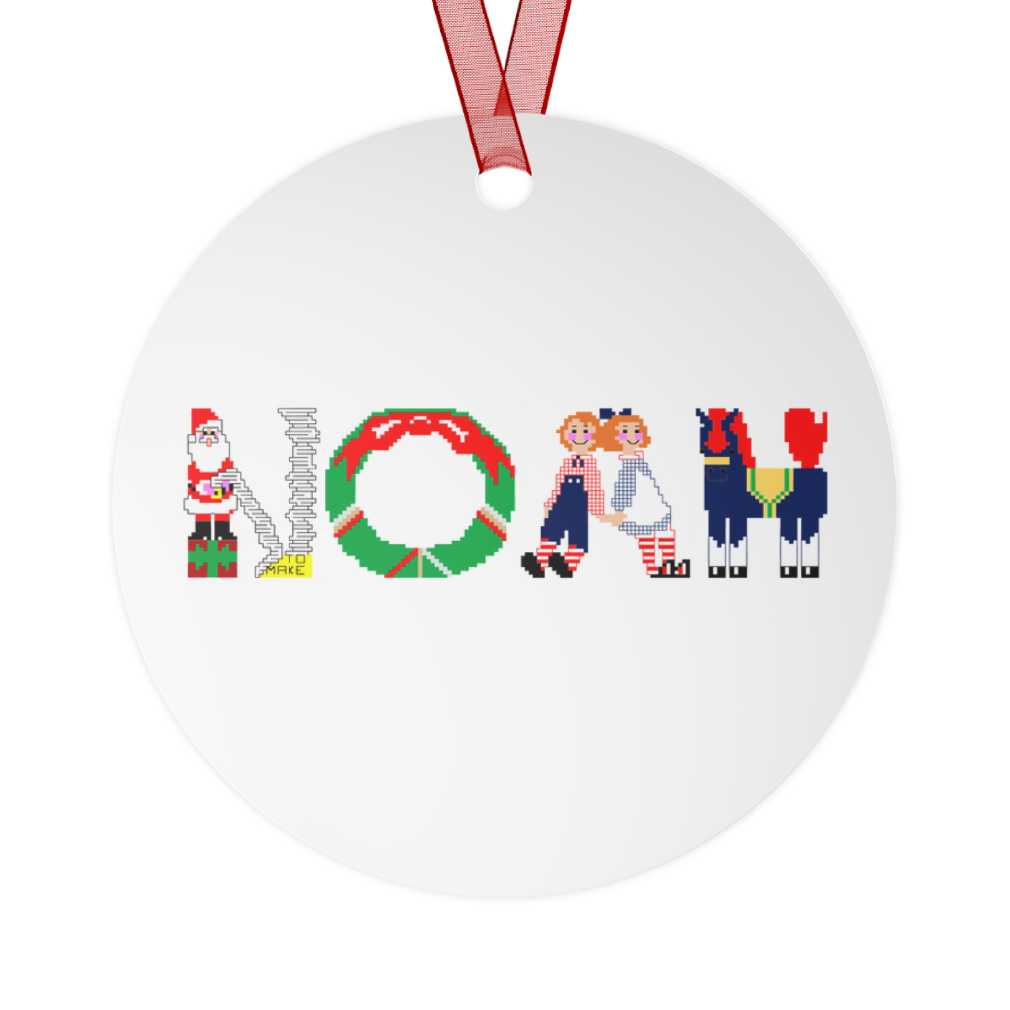 Noah Personalized Metal Ornament