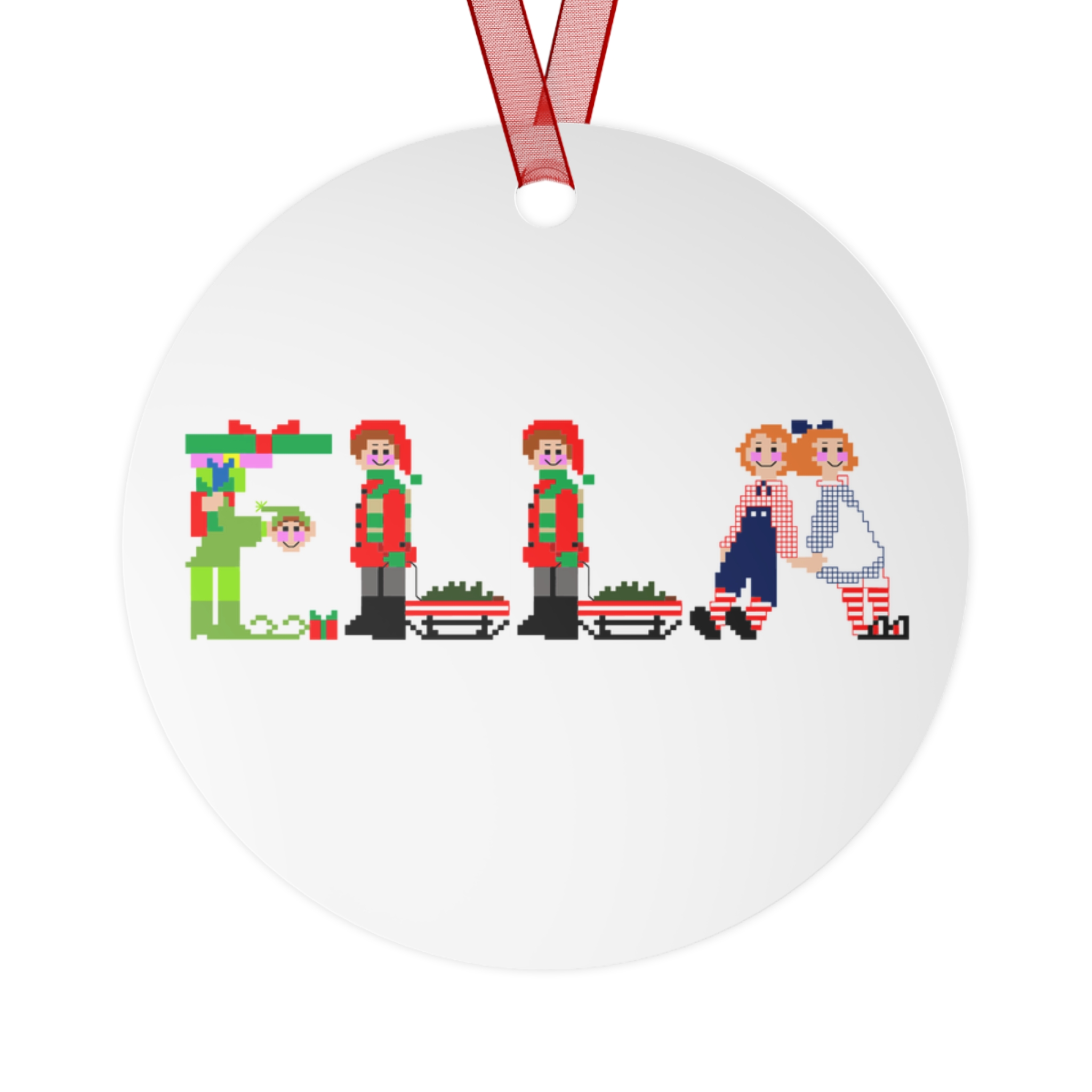 Ella Personalized Metal Ornament