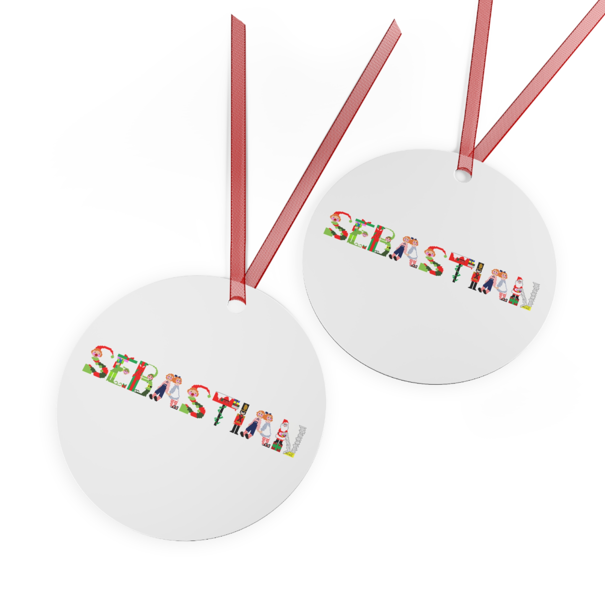 Sebastian Personalized Metal Ornament - Image 2