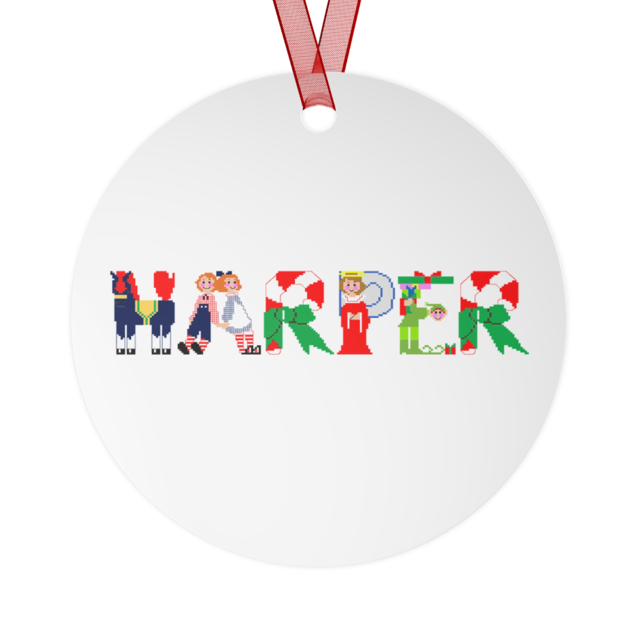 Harper Personalized Metal Ornament