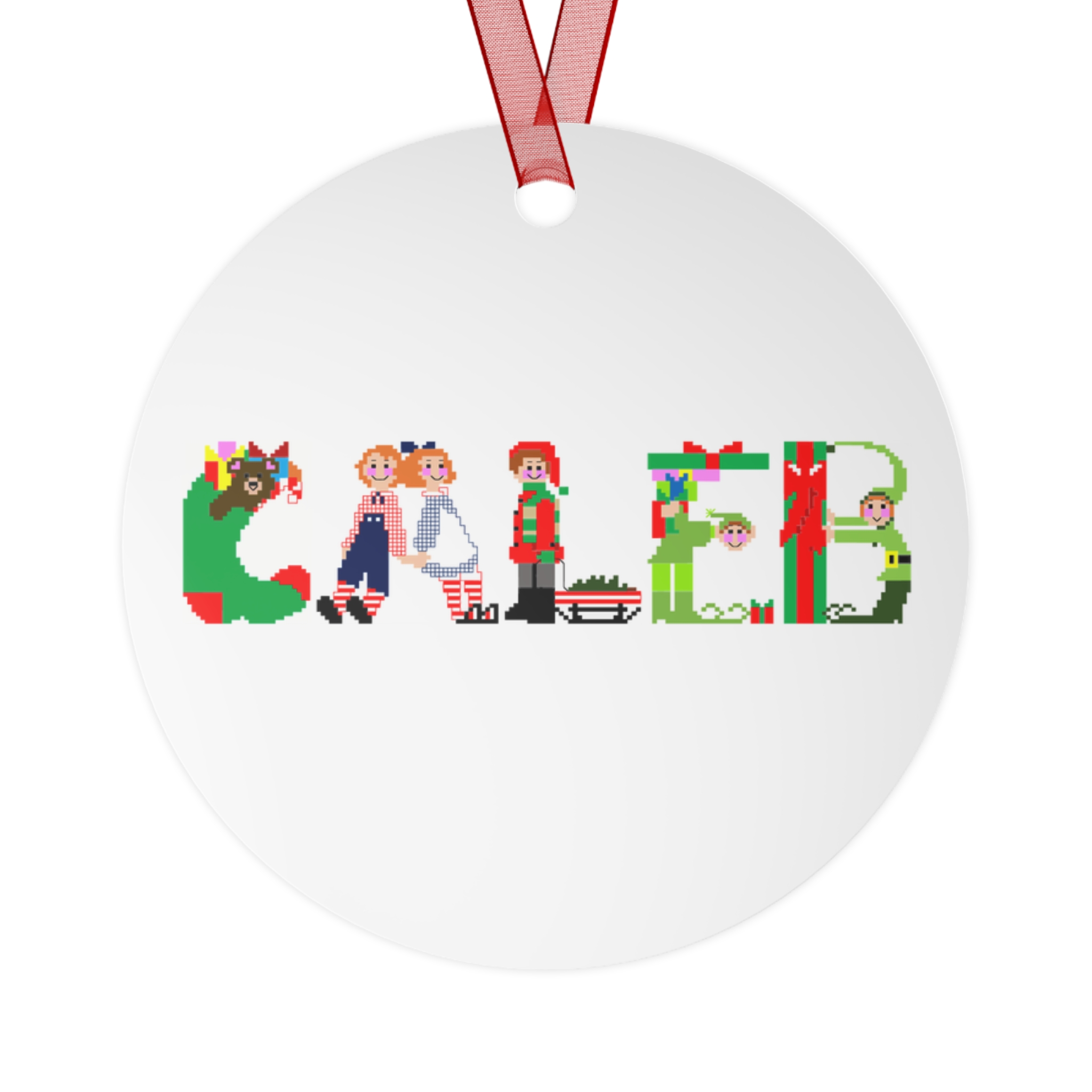 Caleb Personalized Metal Ornament