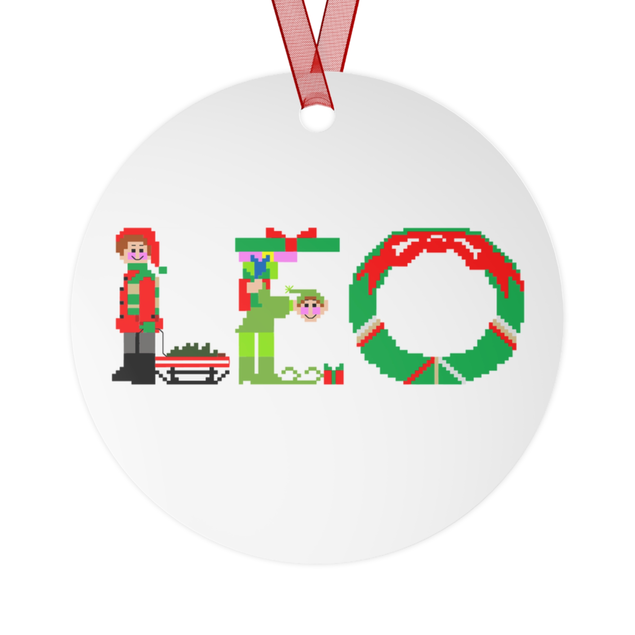 Leo Personalized Metal Ornament
