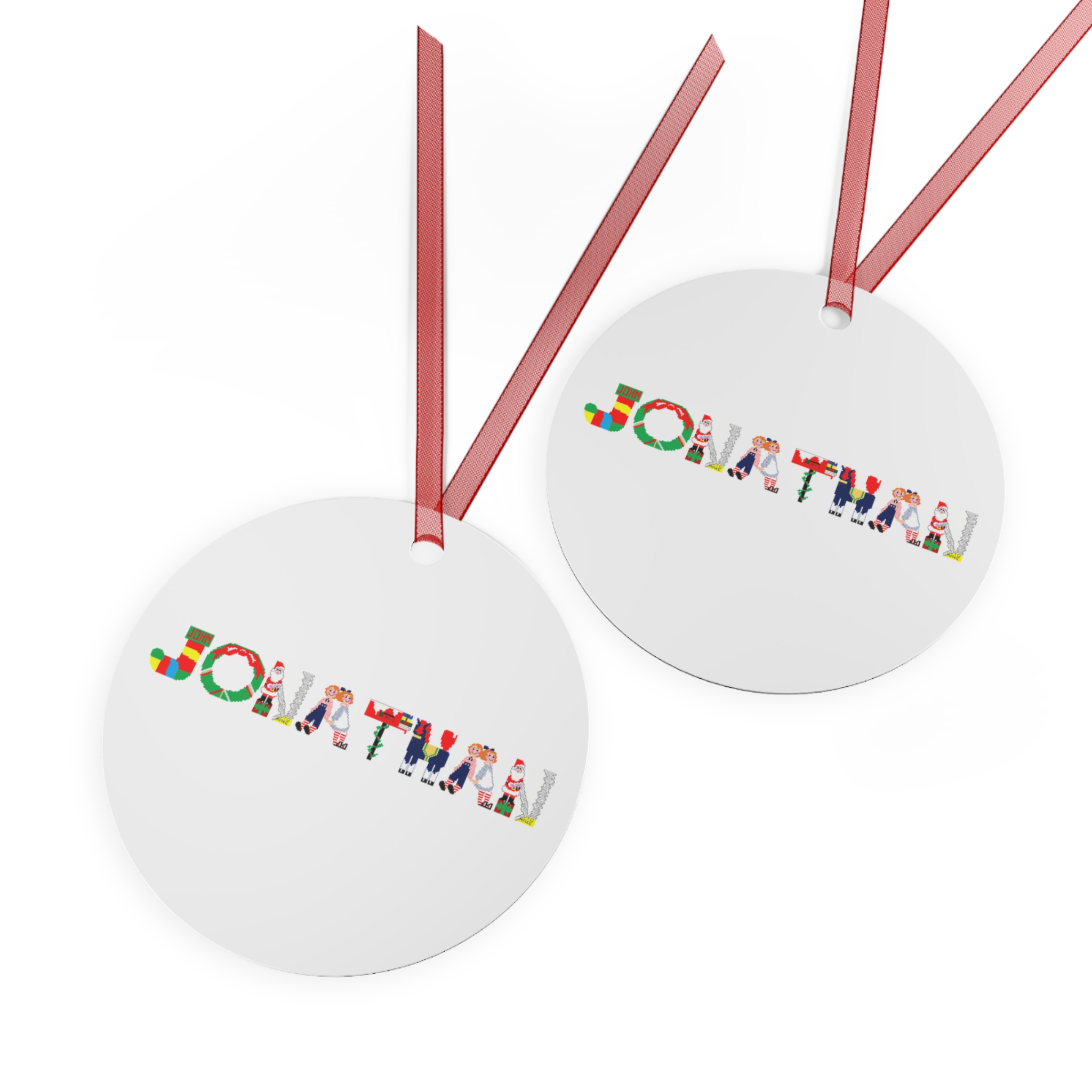 Jonathan Personalized Metal Ornament - Image 2