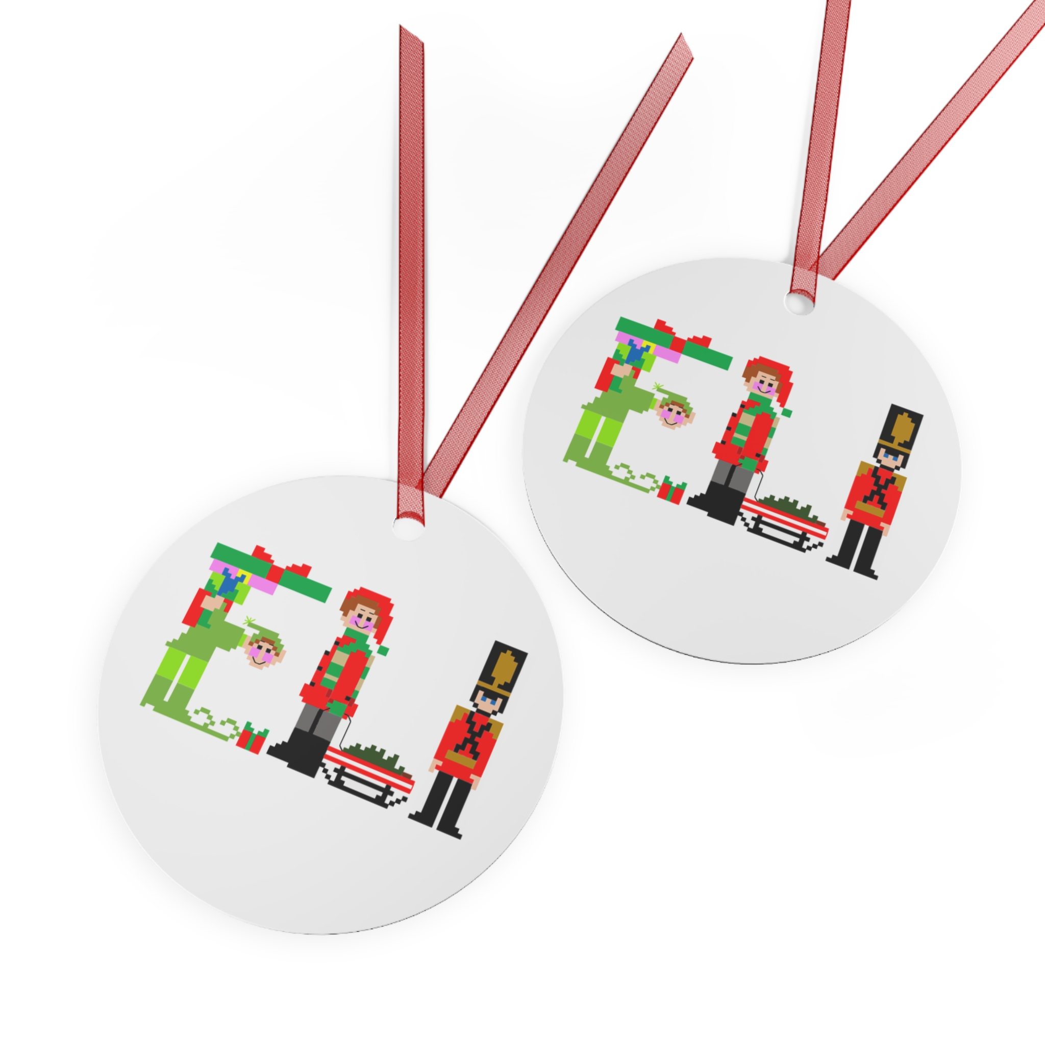 Eli Personalized Metal Ornament - Image 2