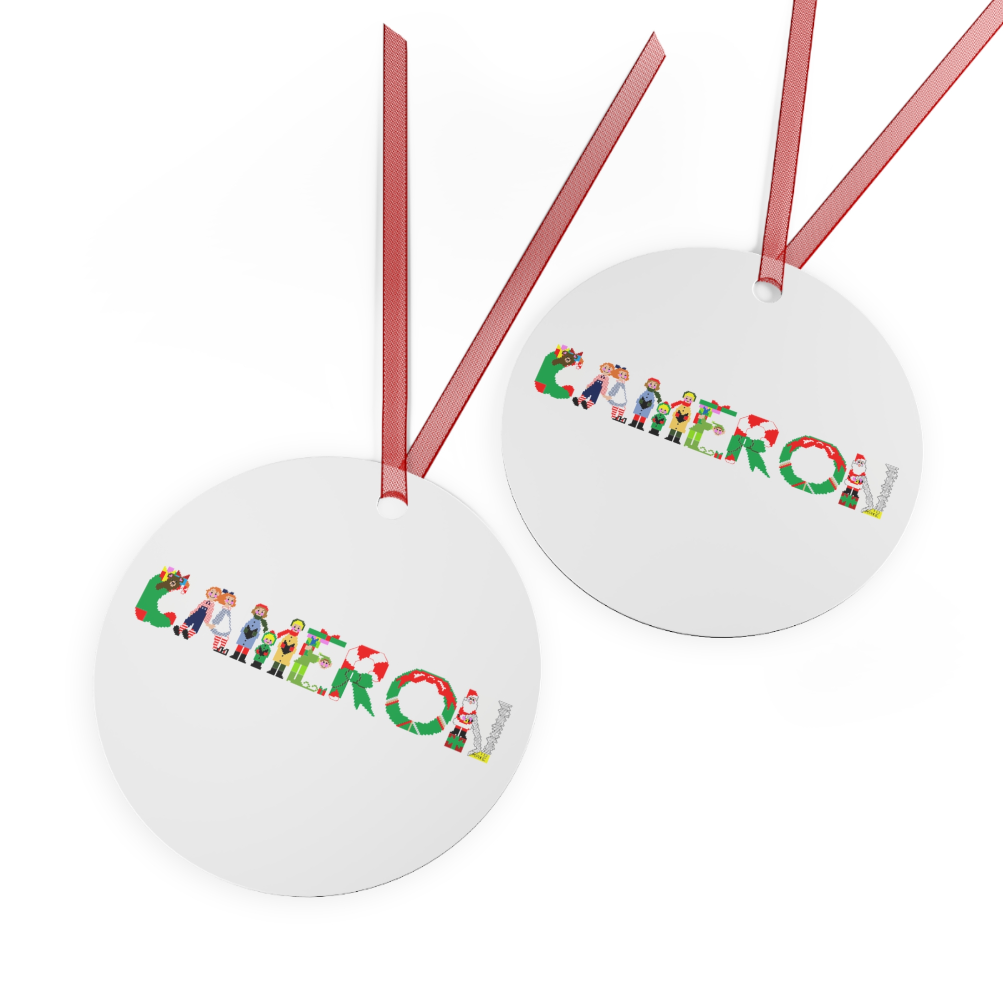 Cameron Personalized Metal Ornament - Image 2