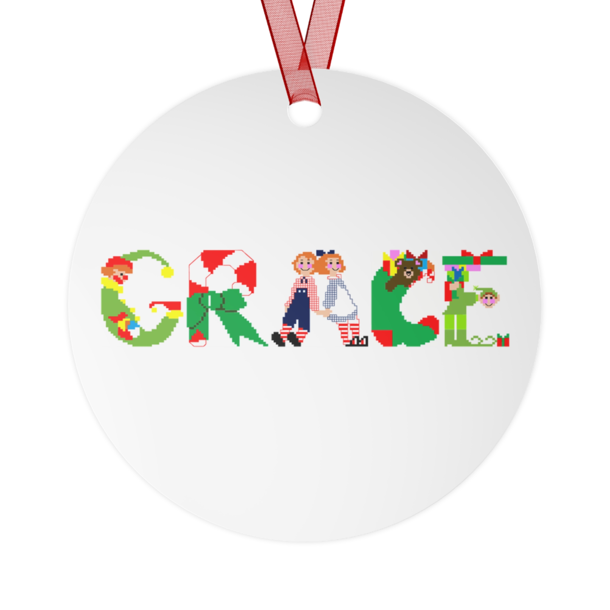 Grace Personalized Metal Ornament
